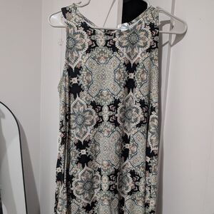 Floral Patterned Sleeveless Skirt